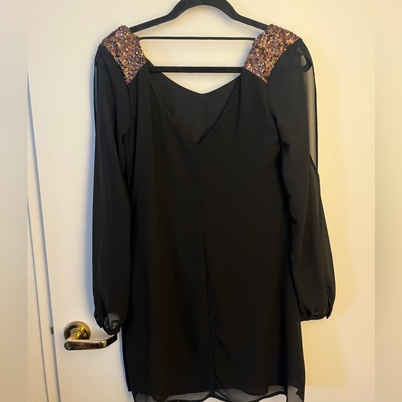 Sequin Hearts Long sleeve Dress with Sequins and cold shoulder.. Size Small. - Picture 3 of 4